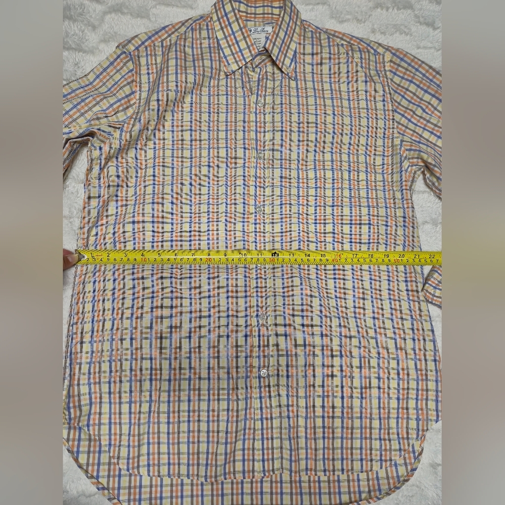Loro Piana long sleeve Multicolor Checkered Button Down Shirt - Picture 2 of 10